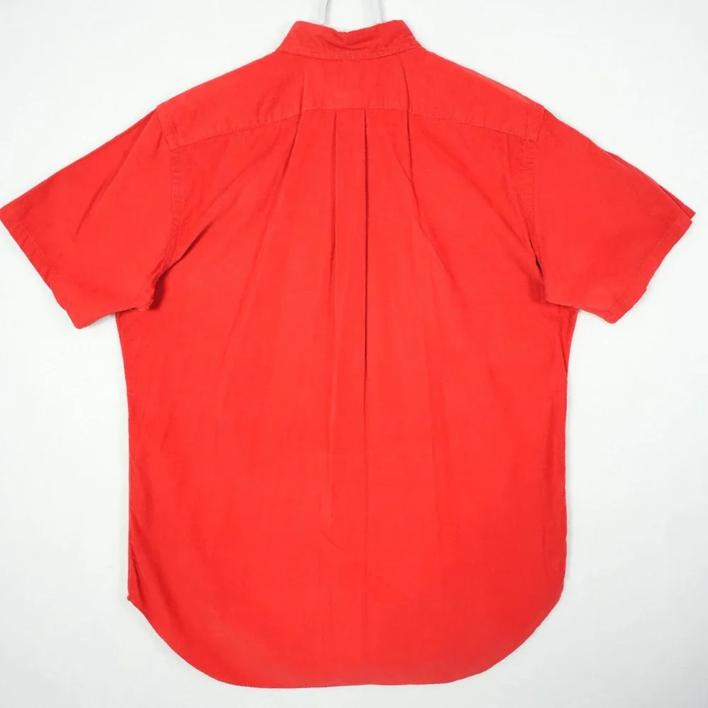 VTG Polo Ralph Lauren Shirt Mens L Tall Corduroy Classic Fit Bleecker Pony Crest